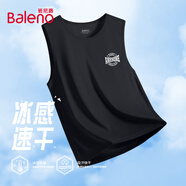 班尼路（Baleno）冰絲背心男夏季冰感無袖上衣男士網(wǎng)眼運動透氣速干潮流痞帥坎肩