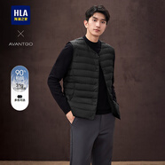 海瀾之家（HLA）羽絨馬甲男款輕商務(wù)經(jīng)典系列保暖馬甲男冬季 黑色11 L 175/92A推薦140~160斤