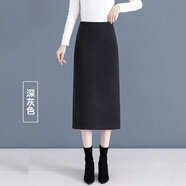 唐謎西裝半身裙女秋季女裝2025新款高腰通勤包臀裙中長(zhǎng)款后開(kāi)叉一步裙 毛呢-深灰色-長(zhǎng)款70CM起 3XL (31) 【135-145斤】