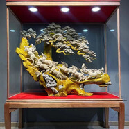 太行崖柏根雕意境天然隨形八駿馬金絲楠木雕大型開業(yè)禮品客廳擺件 灰色金聯(lián)系客服選款下單1000