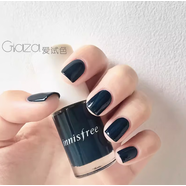 悅詩(shī)風(fēng)吟（innisfree）韓國innisfree悅詩(shī)風(fēng)吟指甲油女奶茶色54酒紅色車(chē)厘子51免烤持久 深藍色 #64