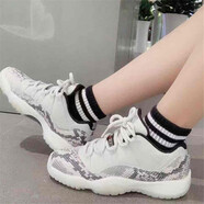 耐克（NIKE）男女鞋新款 Air Jordan 11 aj11 低幫復活節(jié)低幫休閑籃球鞋 CD6846-CD6847-002白蛇 36