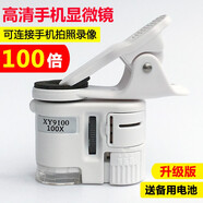 湘奕 100倍放大鏡手機(jī)目測(cè)兩用顯微鏡200白光紫光古玩皮膚檢測(cè)看玉石