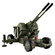 凱迪威軍事模型坦克飛機導彈火箭高射炮裝甲車合金仿真兒童玩具七夕禮物 高射炮軍綠色685056