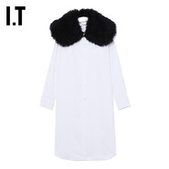 COMME DES GARCONS CDG  IT 2023秋冬女裝襯衫式連衣裙新品摩登大毛領(lǐng)010XL WHB/白色 M