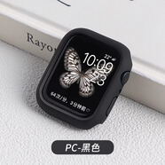 LAZYODD適用蘋果手表保護(hù)殼iwatch S10保護(hù)套軟殼硅膠殼apple watch9/8/7/6/5/4/3/SE PC鏤空硬殼防摔防撞 PC硬殼 黑色 40MM