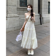 雅黛絲薇法式吊帶連衣裙女裝套裝裙2025夏季新款牛仔外套設(shè)計感超仙長裙子 吊帶裙 M