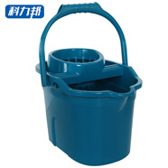 科力邦（Kelibang） 拖把桶 塑料拖把桶帶提手 免手洗脫水拖布 懶人墩布清潔吸水地拖 藍(lán)色 KB1215