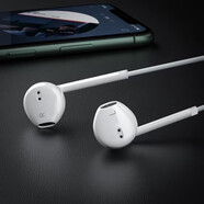 達人志  耳機有線入耳式手機耳機游戲安卓3.5mm圓頭 【白色】Type-C接口【HIFI】  通用