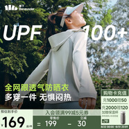 蕉下（beneunder）防曬衣女寬松透氣夾克款便攜輕量戶(hù)外AS100銀河灰L