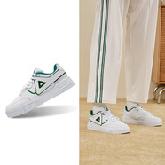 匹克（PEAK）板鞋男春季透氣低幫男鞋男士休閑鞋子滑板鞋情侶防滑運動(dòng)鞋女 男款大白/草綠 35