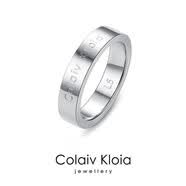Colaivkloia情侶戒指男女對戒316L精鋼一對滿天星素圈情人節生日禮物送男女友 T1K031-素圈（白金色） 美碼9號