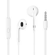 紐曼（Newmine）全兼容線(xiàn)控半入耳式有線(xiàn)耳機 手機耳機 音樂(lè )耳機 適用于蘋(píng)果安卓華為T(mén)YPE-C電腦筆記本手機3.5mm 【LK06全兼容3.5mm】白色帶麥