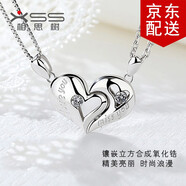 相思樹 情侶項(xiàng)鏈愛心吊墜男女款一對(duì) 簡(jiǎn)約心形鎖骨鏈情人節(jié)禮物 一對(duì)