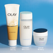 玉蘭油OLAY護膚品套裝白里基礎透紅化妝品護膚套裝滋潤補水保濕霜緊致 三件套 潔面乳+水+活膚菁華霜