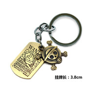 甜蜜城堡 海賊王路飛lf草帽小羅喬巴帽子艾斯牛仔帽 動(dòng)漫cos項(xiàng)鏈掛件 路飛鬼頭雙牌通緝令掛件鑰匙扣