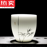 LXH陶瓷小號白酒杯一兩裝家用中式復古二兩酒盅一口杯三兩茶杯的 150ml翠竹景德鎮(zhèn)