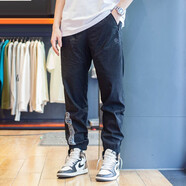 阿迪達(dá)斯 （adidas）褲子男褲2025夏季運(yùn)動服休閑褲薄款健身騎行梭織長褲男士冰絲褲子 速干HC9704黑色 S 推薦120-135斤