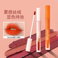 唯模胡蘿卜正橘色口紅橙色啞光霧面黃皮自然顯白滋潤口紅小樣變色唇膏 W105#胡蘿卜橘唇釉