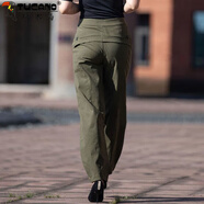 啄木鳥(niǎo)（TUCANO）品牌女裝純色棉布高腰燈籠褲女褲2026秋季新款蘿卜長(cháng)褲寬松休閑卡 1328軍綠色-涼感款 30 建議120-130斤-涼感款