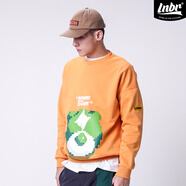 LIGHTNING BEAR原創(chuàng  )潮牌IP漫畫(huà)印花衛衣男樂(lè )高像素小熊游戲系列加大肥佬oversize 黃色 M