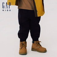 蓋璞【大小童同款】男童重磅抓絨針織褲兒童裝606685 黑色 120 cm(6-7歲)亞洲尺碼