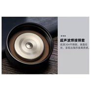茶之戀 茶道由心·大器至簡茶之戀茶水分離杯茶之戀泡茶杯蓋子雙層玻璃杯身雙蓋旋轉(zhuǎn)上蓋茶水 2019款不銹鋼上蓋360ml