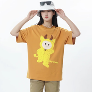 HAAPES專柜官方網(wǎng)夏新款寬松圓領(lǐng)純棉十二星座印花短袖t恤上衣女 金牛座 5碼
