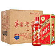 茅臺（MOUTAI） 迎賓酒 醬香型白酒 婚宴 送禮招待 53度 500mL 6瓶 中國紅迎賓新包裝