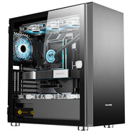 長城（Great Wall）阿基米德9 PRO V2灰色電腦機(jī)箱（360水冷/磁吸玻璃翻門/0.8mm厚側(cè)板/5硬盤位/10風(fēng)扇位/5090顯卡）