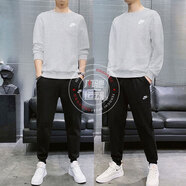 耐克（NIKE）男裝運動(dòng)套裝25新款休閑簡(jiǎn)約衛衣套頭衫 運動(dòng)褲長(cháng)褲衛褲 兩件套 BV2667-063+長(cháng)褲/舒適 M/170(建議體重110-130)