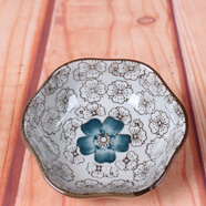 CLCEY山田燒家用陶瓷梅花形味碟蘸醬碟碟子創(chuàng)意調(diào)料碟味碟醋碟醬碟 蘭富貴