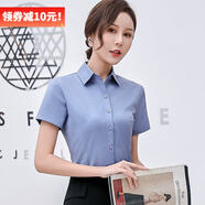 DGPZ襯衫女襯衣顯瘦正裝商務(wù)休閑職業(yè)女裝上衣QW0423 灰色0658短 XL （115-125）斤