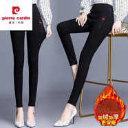皮爾卡丹秋冬牛仔褲女加絨不加絨士褲子外穿中年褲春·秋季中年老年高腰大 雪花黑 加絨 加絨 29 建議95-105斤