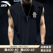安踏（ANTA）吸濕速干運(yùn)動(dòng)健身背心男冰絲涼感透氣坎肩夏季馬拉松跑步無袖T恤 【凱里·歐文同款】基礎(chǔ)黑-3 L (175) 建議130-150斤
