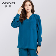 ANNO安諾 洗手服四面彈洗手衣寵物醫(yī)院牙科生服護士服刷手室衣刷手服 青藍色長袖 XL