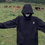 沖鋒.衣男女三合一可拆卸秋冬季加厚外套防風(fēng)防水戶(hù)外情侶登山服 男款黑色三合一-外套+水貂絨 L