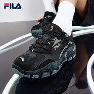 FILA【男女同款】斐樂男女鞋跑步鞋掠奪者舒適休閑鞋透氣慢跑運(yùn)動鞋 黑/中灰-BM【男款】 41