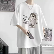 嘉曄短袖男t恤加肥加大碼潮流牌寬松ins胖子百搭港風(fēng)夏季運(yùn)動(dòng)半袖衣服 kpT2181白色 M