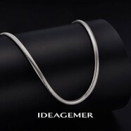 IDEAGEMER蛇骨鏈項(xiàng)鏈男士時(shí)尚潮流精致個(gè)性痞帥百搭歐美風(fēng)男款素鏈鎖骨鏈子 時(shí)尚蛇骨鏈-50CM