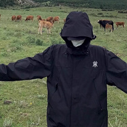沖鋒.衣男女三合一可拆卸秋冬季加厚外套防風防水戶外情侶登山服 2368-XNY男黑三合一=外套+水貂絨 L