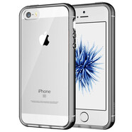 JETech蘋果iPhone 5s手機(jī)殼SE一代【不適用2020款SE】硅膠防摔保護(hù)套4.0英寸屏 淺灰色