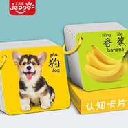 艾杰普（JEPPE）幼兒早教認知卡片0-6歲寶寶看圖識字物卡水果卡玩具兒童