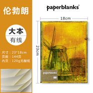 paperblanks佩蘭克筆記本本子裝飾原圖限量款復(fù)古手賬本創(chuàng)意文藝精致文具學(xué)生禮物歐美日記本 倫勃朗-風(fēng)車/大本/有線
