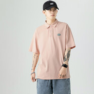 潮氪 短袖t恤男 夏季潮牌五分半袖男士衣服男圓領(lǐng)情侶裝夏天寬松潮流 粉色H1570 M 推薦100-125斤