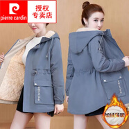 皮爾卡丹（pierre cardin）加絨加厚派克棉服外套女2025秋冬新款保暖時(shí)尚洋氣小個(gè)子休閑棉衣 霧霾藍 加絨加厚 M 建議100-110斤