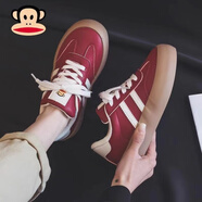 大嘴猴（paul frank）休閑鞋女ins潮新款百搭運動(dòng)鞋經(jīng)典女學(xué)生貝殼頭板鞋潮流小白鞋 8025紅色 37