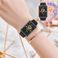 華為（HUAWEI）【女神走心實(shí)用禮】手表Watch fit女士款2代智能穿戴運動(dòng)心率睡眠生理周期NFC血氧監測女友禮物 幻夜黑【可以藍牙通話(huà)】曬單送鋼表帶+太空人