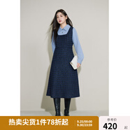 獨(dú)束大碼女裝優(yōu)雅小香風(fēng)連衣裙套裝女新款微胖mm簡約襯衫領(lǐng)時(shí)尚套裝 連衣裙 2XL