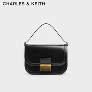 CHARLES&KEITH復(fù)古鎖扣豆腐包單肩斜挎包包女包生日禮物七夕禮物CK2-80781400 Black黑色CK2-80782444 S/M